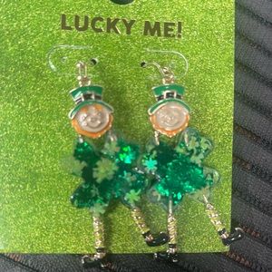 Lucky Me leprechaun earrings Saint Patrick’s day